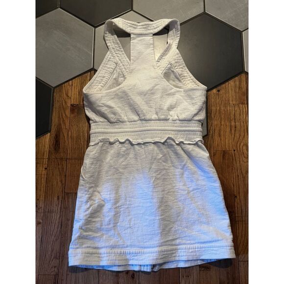 REBECCA MINKOFF Royal Racerback Dress white Sz S drawstring pockets v-neck VEUC - Picture 5 of 8